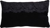 Hoyz | Kussen Lace Print T | 30 X 50 | Sierkussen Voor Woonkamer Of Slaapkamer