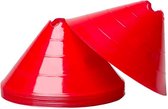 Chapeaux d'entraînement 10 pièces - Grands disques de marquage - Hauteur 15 cm - Cônes de marquage Ciclón Sports - Rouge
