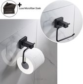 Wc Rolhouder Zwart Badkamer Accessoires Voor Toilet En Badkamer - Extra Sterke Bevestiging - Daily Logix®️
