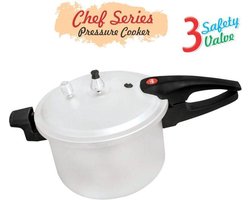 Snelkookpan (Chef Pressure Cooker-5ltr) - Geschikt voor alle warmtebronnen