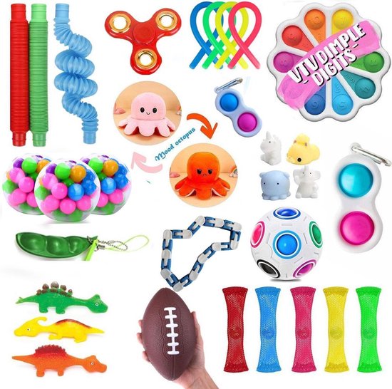 Fidget Toys Pakket 35 Toys Set Fidget Toys Box Fidget Pop It bol
