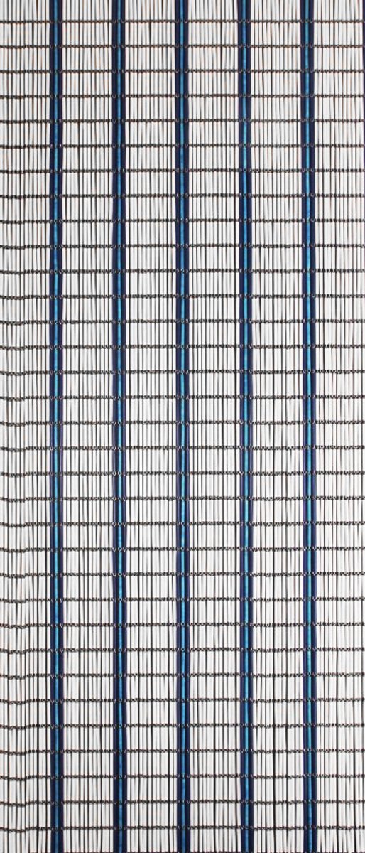 Sun-arts Vliegengordijn Banen Hulzen 210 X 90 Cm Pvc Wit/blauw