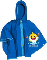 Pinkfong Regenponcho Baby Shark Pvc Donkerblauw Maat 7-8 Jaar