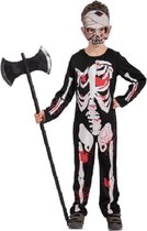 Carnival Toys Jumpsuit Skeleton Jongens Polyester Zwart Mt 98-104