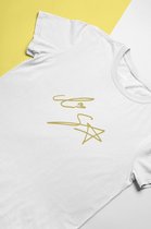 NoirT-shirt Rose Signature Lisa | Fan signe amour | Dans votre Area | Taille L Blanc