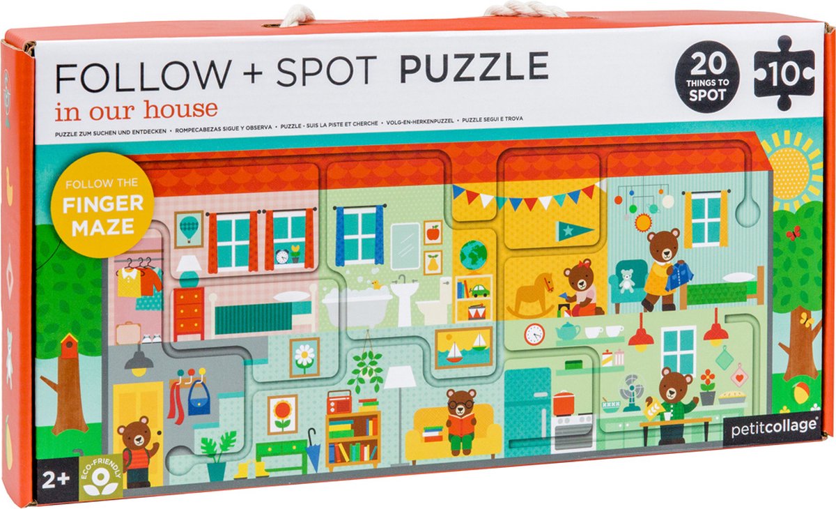 Petit Collage Vormenpuzzel In Our House Junior Hout 10 Stukjes