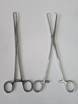 Belux Surgical /  Gynaecologische tangen Schroeder-Pozzi hakentang Sterielbaar  RVS 25cm