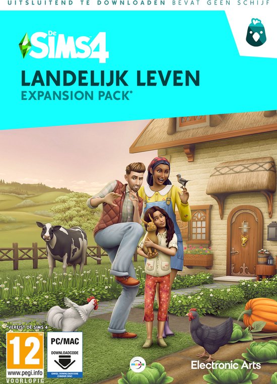 De Sims 4: Landelijk Leven - Uitbreidingsset - Windows/Mac (Code in a Box)