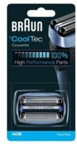 Braun Cassette 40B - Bleue - Tête de Rechange - Pièce Pour Rasoir Électrique Braun CoolTec