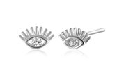 Oorbellen dames | oorstekers dames | 925 zilver | zilveren oorbellen | oogjes oorbellen | eye oorbellen | zirkonia stenen oorbellen | cadeau voor vrouw | valentijn cadeautje voor h