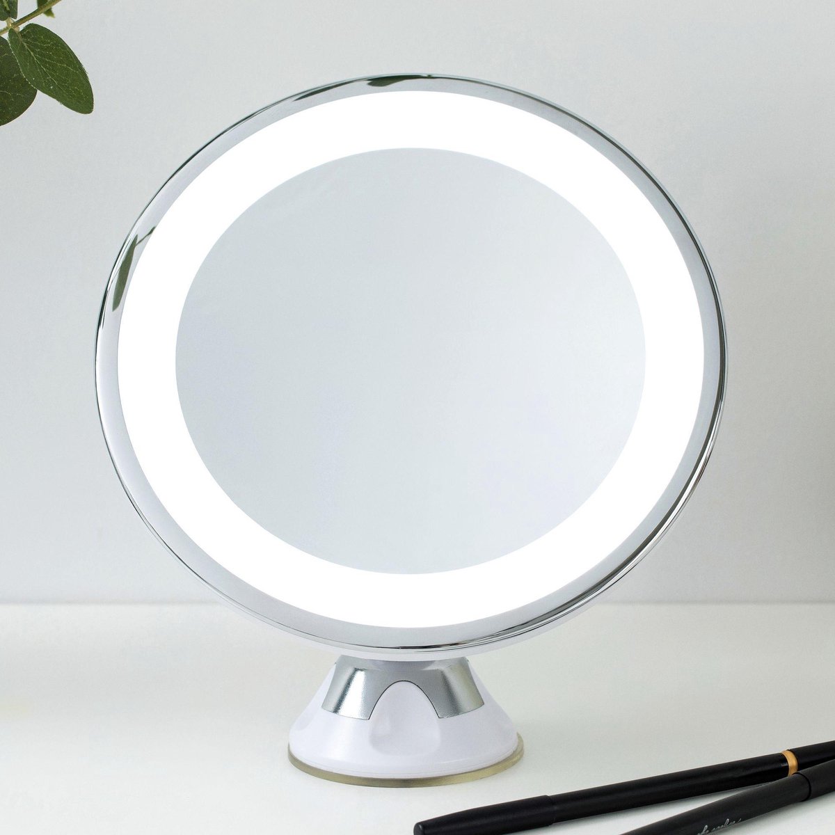 Pauleen Make-Up Spiegel met LED-verlichting - Met zuignap - 10x zoom - Pauleen