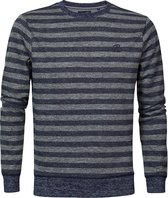 Petrol Industries - Heren Gestreepte sweater - Blauw - Maat XL