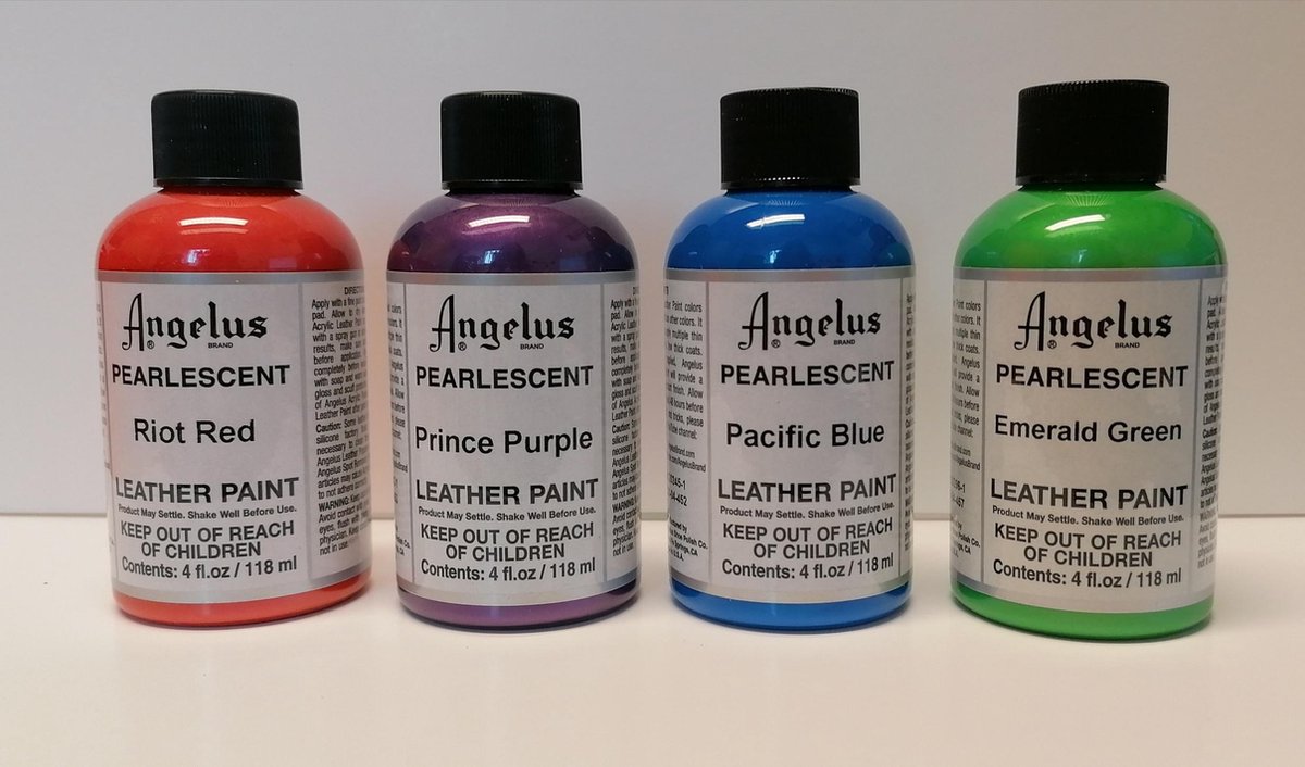 Angelus Peinture Cuir Nacré Set 7 Couleurs 29.5ml