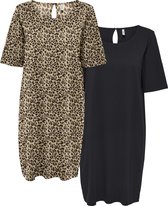 ONLY ONLMAY LIFE S/S DRESS 2 PACK K/A JRS Dames Jurk - Maat L