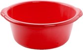 Kunststof teiltje/afwasbak rond 15 liter rood - Afmetingen 46 x 43 x 17 cm - Huishouden
