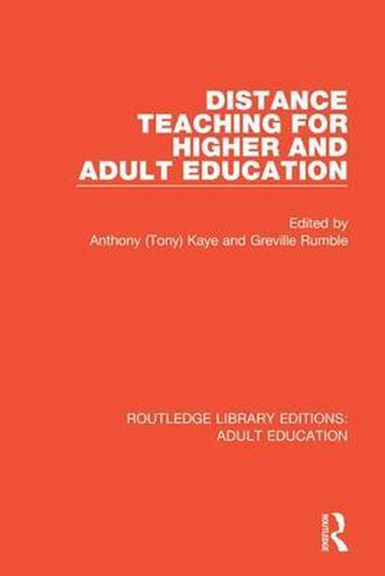 Routledge Library Editions: Adult Education- Distance Teachi ... - cover