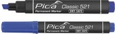 Pica 520/41 Permanent Marker - 1-4mm - Ronde Punt - Blauw