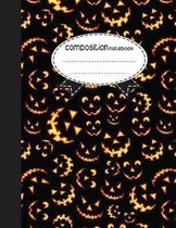 Composition Notebook, 8.5 x 11, 110 pages: Pumpkins Halloween v.7