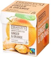 Bradley's | Favourites | Green & White tea Ginger & Orange n. 29 | 6 x 10 stuks