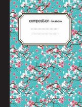 Composition Notebook, 8.5 x 11, 110 pages: Sakura Style
