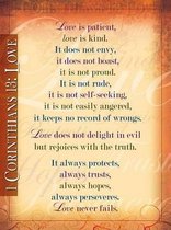 1 Corinthians 13 Laminated Wall Chart