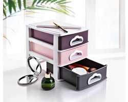emhouse | Organizer met 3 Rechthoekig Vakjes | Badkamer en keuken | Organizer bureau | Make up vakjes | Vakjes