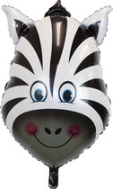 Zebra Ballon Jungle Safari Helium Ballonnen Verjaardag Versiering Feest Decoratie XL Formaat 90 CM Met Rietje – 1 Stuk