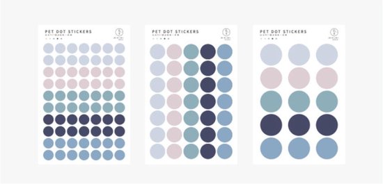 Blauw Grijze Stippen Stickers | Bullet Points | To Do Dots | Lijstjes Maken | Organizing | Organiseren | Taken Lijst Maken | Planning | Planner Maken | Plannen | Bullet Journal | Journalling | Masking Tape | Washi Tape | Plakboeken