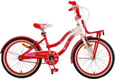 Volare Lovely Kinderfiets - Meisjes - 20 inch - Rood Wit - Twee Handremmen