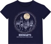 Marine blauw meisjes t-shirt/t-shirt gouden maan HOGWARTS Harry Potter   4-5 jaar 110 cm