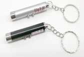 Combi Laserpen & Zaklamp Zwart Sleutelhanger - Rood 1 mW - Kattenspeelgoed - Laser