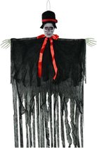 Halloween pop| Halloween Spook| Halloween Ghost| Halloween decoratie| Hangdecoratie| Halloween Poppen en spoken| Skelet| Skelethoofd| zwart