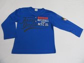 Dirkje, jongens, t-shirt lange mouw , hard blauw , division , 116 - 6 jaar