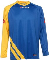 Patrick Victory Voetbalshirt Lange Mouw Heren - Royal / Geel | Maat: XXL