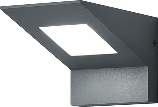 LED Tuinverlichting - Buitenlamp - Torna Nilsona - Wand - 8W - Warm Wit 3000K - Vierkant - Mat Antraciet - Aluminium