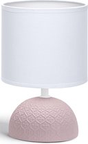 Lampe de table LED - Éclairage de table - Igia Conton 1 - Raccord E14 - Rond - Rose Mat - Céramique