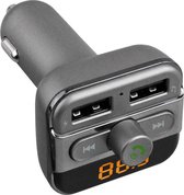 B-care Bluetooth FM Transmitter - Draadloze Carkit - Twee Fast Charge USB Poorten - Handsfree Bellen in Auto - Voice Navigatie - Muziek Streamen - Oplader - Smartphone/iPhone/iPod/Samsung - Z