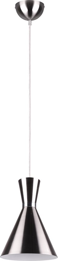 LED Hanglamp - Torna Ewomi - E27 Fitting - 1-lichts - Rond - Mat Nikkel - Aluminium - Ø20cm