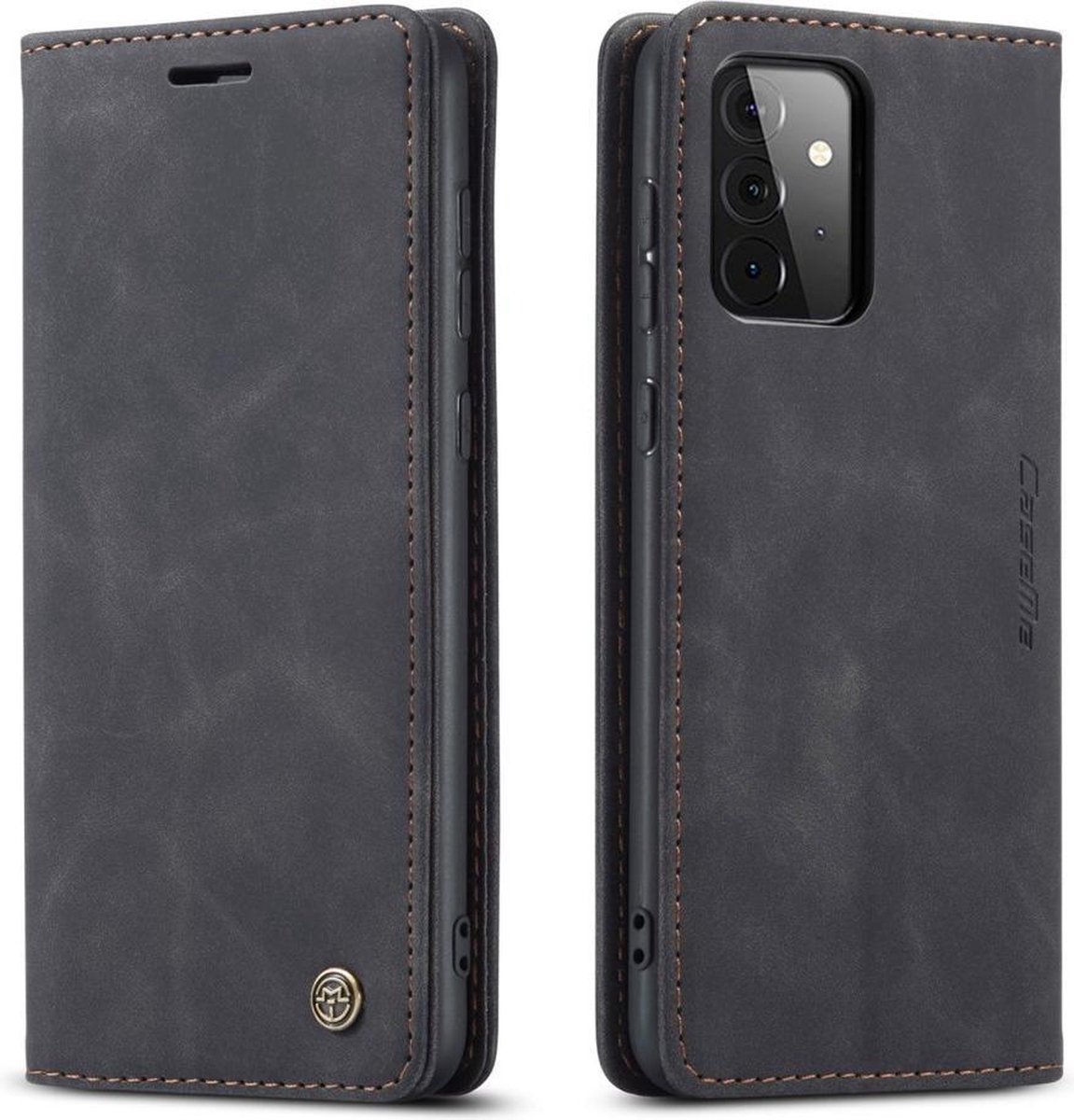 CaseMe Book Case - Samsung Galaxy A72 Hoesje - Zwart