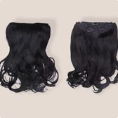 Clip In Extensions DUBBELSET 200gr black