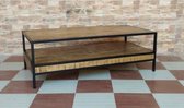 GB Salontafel - Mangohout - Matzwart Staal - 120x60x40