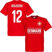 Denemarken Dolberg 12 Team T-Shirt - Rood - Kinderen - 116