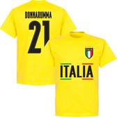 Italië Donnarumma 21 Team T-shirt - Geel - M