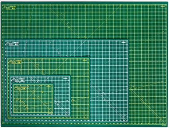 Tapis de découpe Elan 5 plis vert A1, tapis de découpe 3 mm auto-cicatrisant, tapis de bricolage avec grille double face, tapis de découpe métrique pour Matelassage, Coudre, patchwork, scrapbooking, etc. 90 x 60 cm…