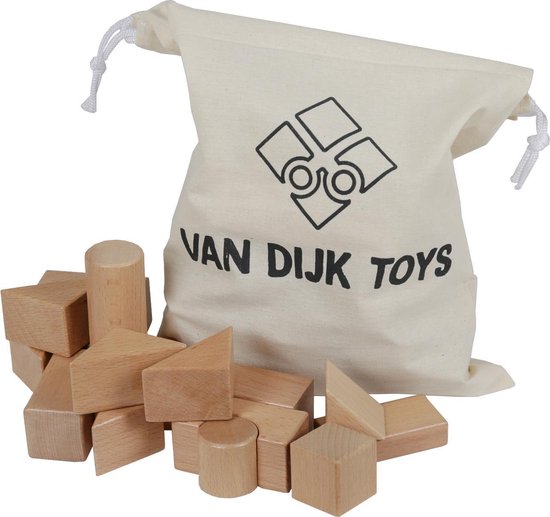 Thumbnail van een extra afbeelding van het spel Van Dijk Toys houten Blokkenset Blank