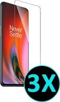 OnePlus Nord 2 Screenprotector Glas Gehard Tempered Glass - 3 Stuks