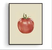 Poster 1 Tomaat Groen Groente / Fruit Poster Handgetekend - Keuken - Muurdecoratie - 40x30cm A3 - PosterCity