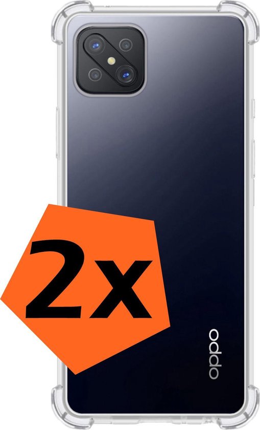 Coque OPPO Reno 4Z Siliconen Shock - Coque OPPO Reno 4Z 5G Coque Transparente - Coque OPPO Reno 4Z Silicone Antichoc Extra Forte Version 5G - 2 Pièces