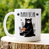 Mama Bear - Customized mokken en bekers - mokken met tekst - mokken - bekers - cadeautje - cadeau voor vrouw - cadeau vor man - keramiek servies - valentijn cadeautje voor haar - valentijn ca