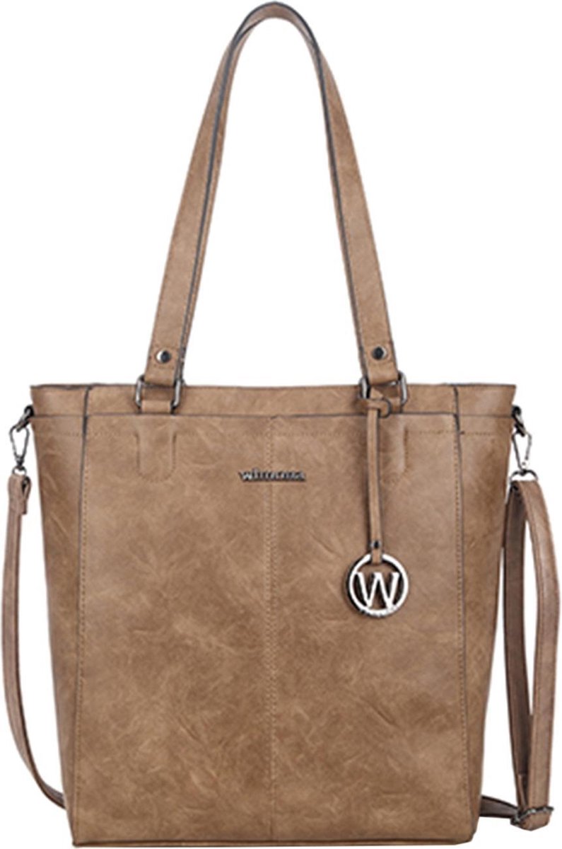Wimona Fatma 4090 Shopper / Schoudertas / Laptoptas - 13 inch - Taupe